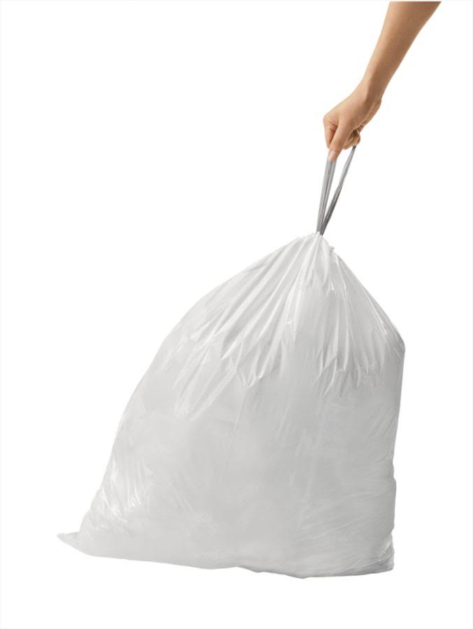 White 80 L Trash Can Liner N61304