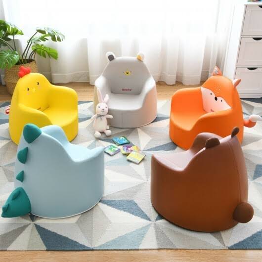 Blue Kids Cartoon Sofa Armchair Couch N482