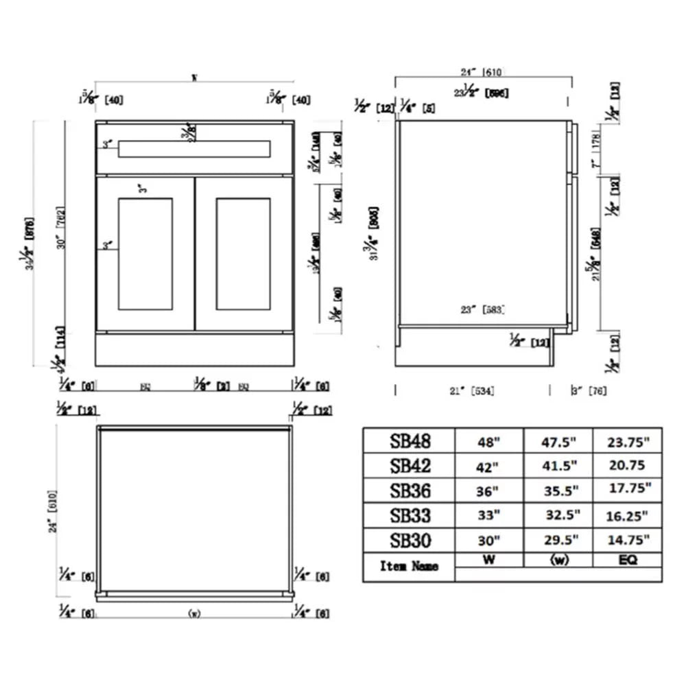 Espresso Shaker Style Sink Base Kitchen Cabinet G172