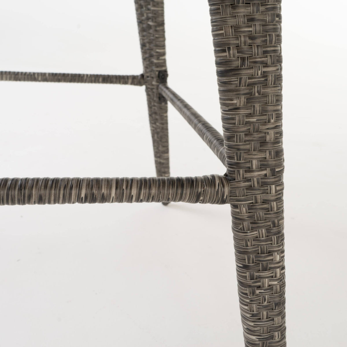 Square Wicker Bar Table Black C84539