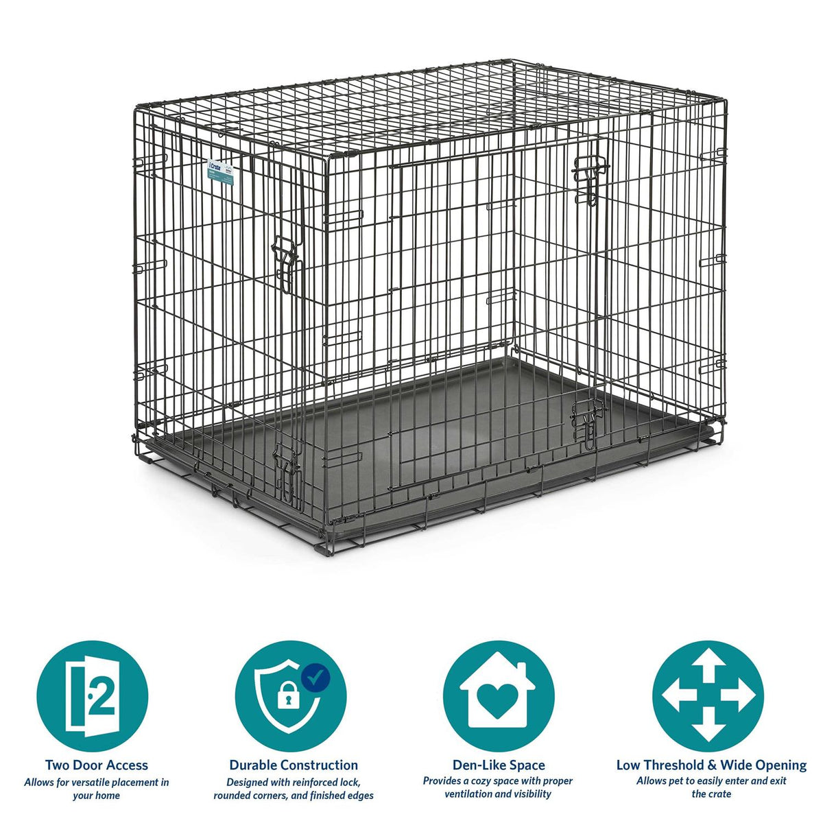 Double Door Dog Crate W818