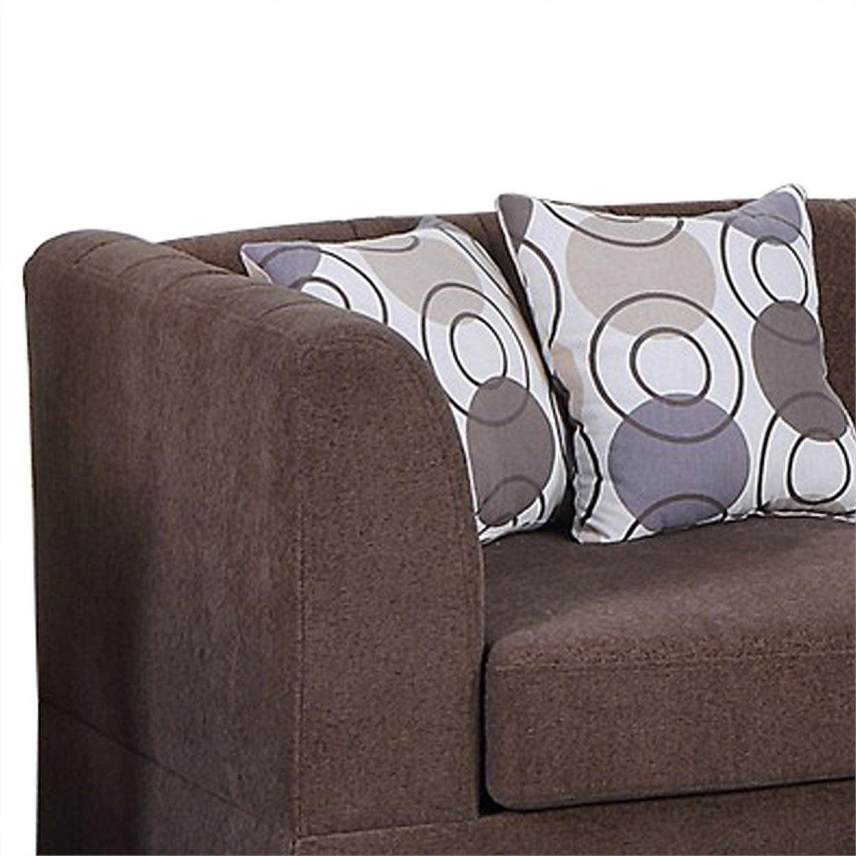 Brown Chenille 3 Piece Sectional Sofa Set K424233
