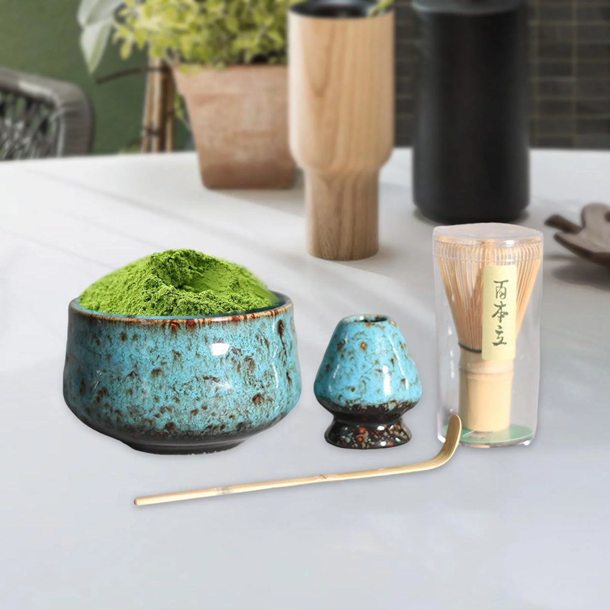 4 Pieces Ceramics Matcha Set W5421