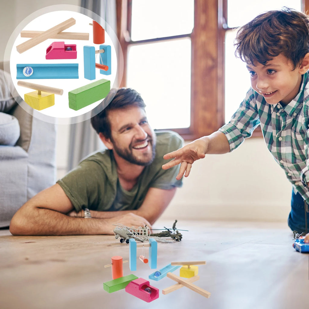 Wooden Dominoes Blocks Building Toy Educational Toys V93969