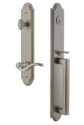 Satin Nickel One-Piece D Grip and Bellagio Lever T23498