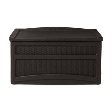73 Gallon Resin Wicker Deck Box with Seat T406