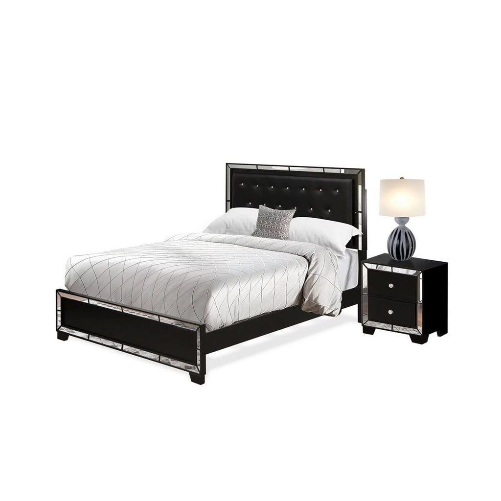 2-Piece Queen Wood Bedroom Set T30041
