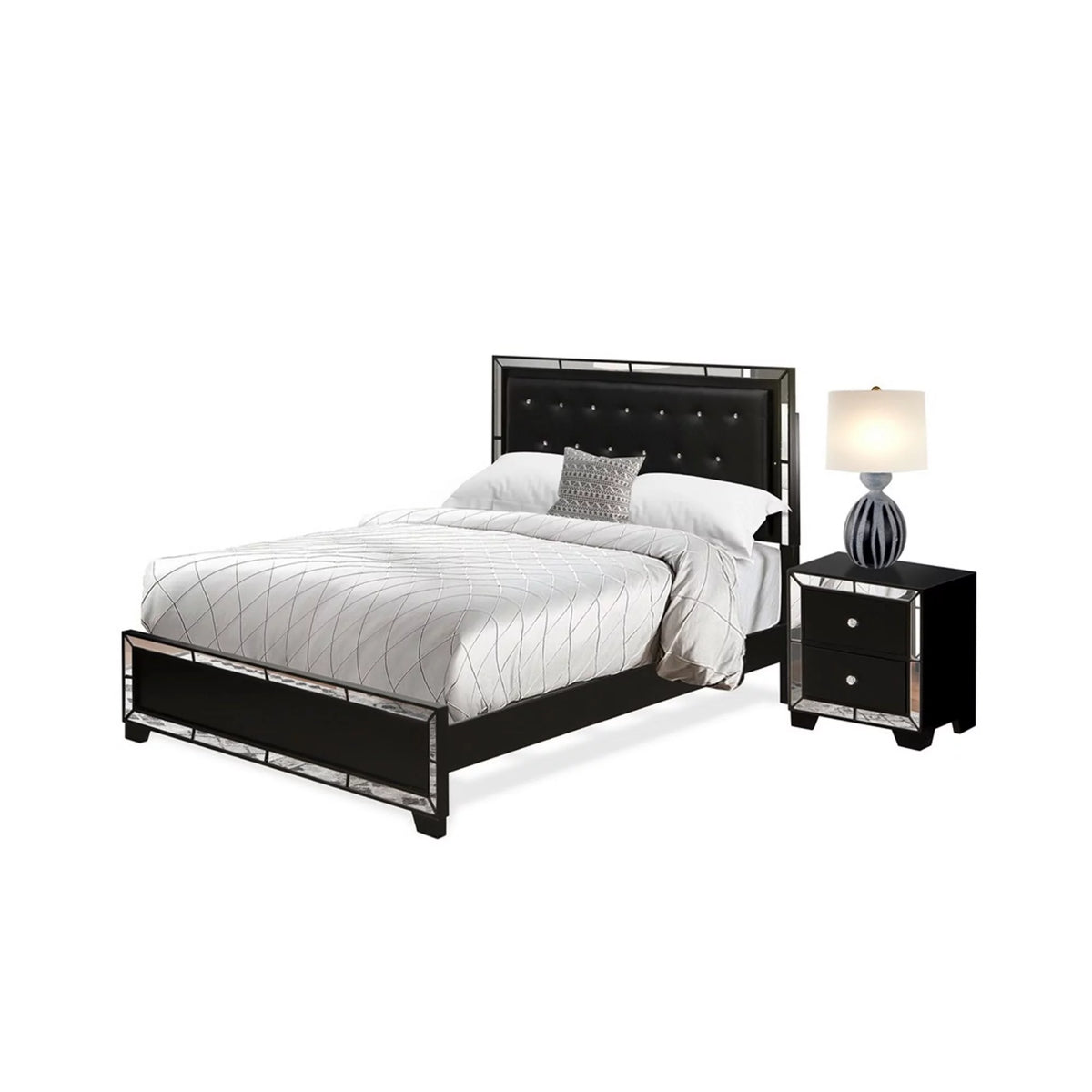2-Piece Queen Wood Bedroom Set T30041
