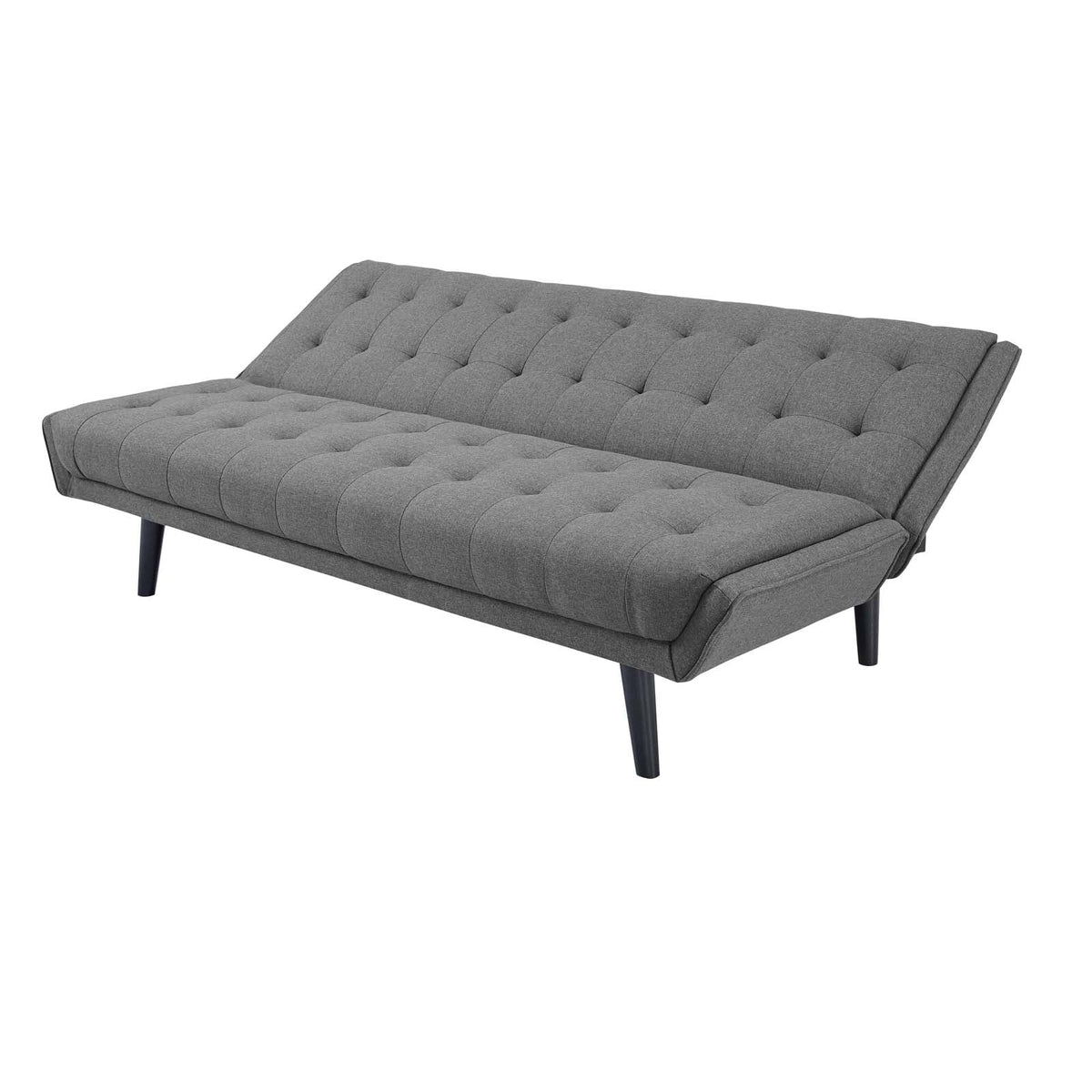 Grey Tufted Fabric Sofa Bed J761