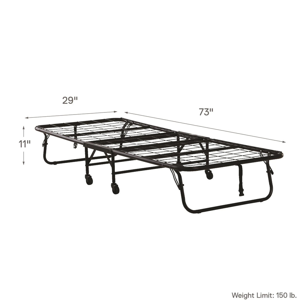 Folding Rollaway Guest Bed with 5 Inch Mattress, Twin V643116