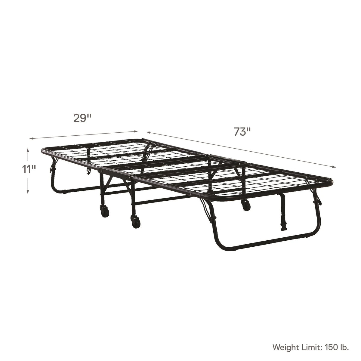 Folding Rollaway Guest Bed with 5 Inch Mattress, Twin V643116