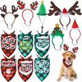 12 Pc Christmas Dog Bandanas Set Y658220