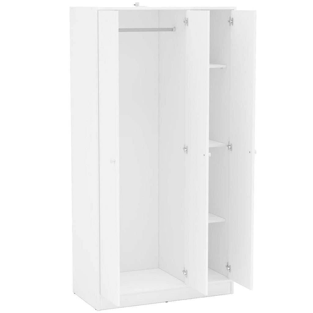 White 3-Door Wardrobe Y64509