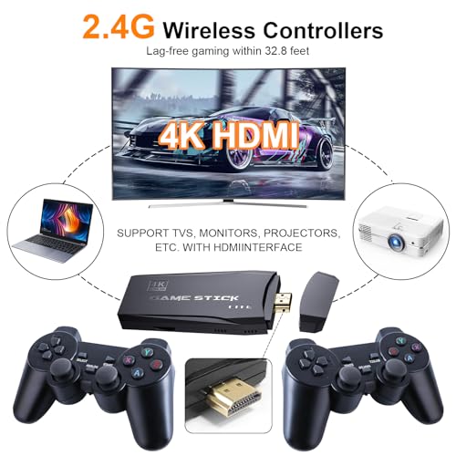 Retro Gaming Console with 15 Built-In Emulators 4K HDMI Output Q662