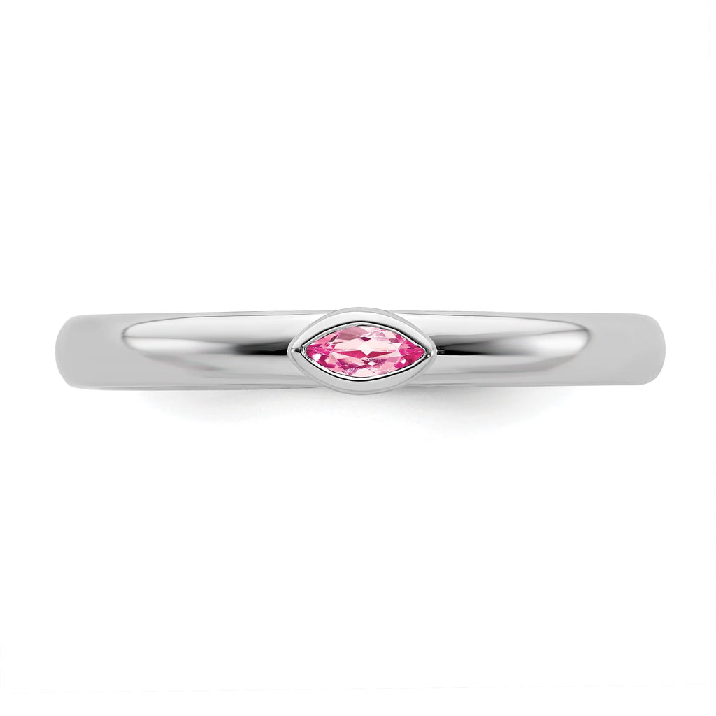 Sterling Silver Pink Tourmaline Ring B19437