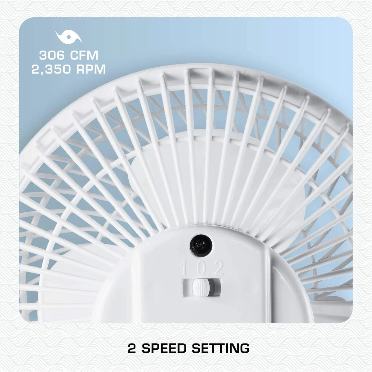 18 Inch Oscillating Wall Mount Fan White E96730