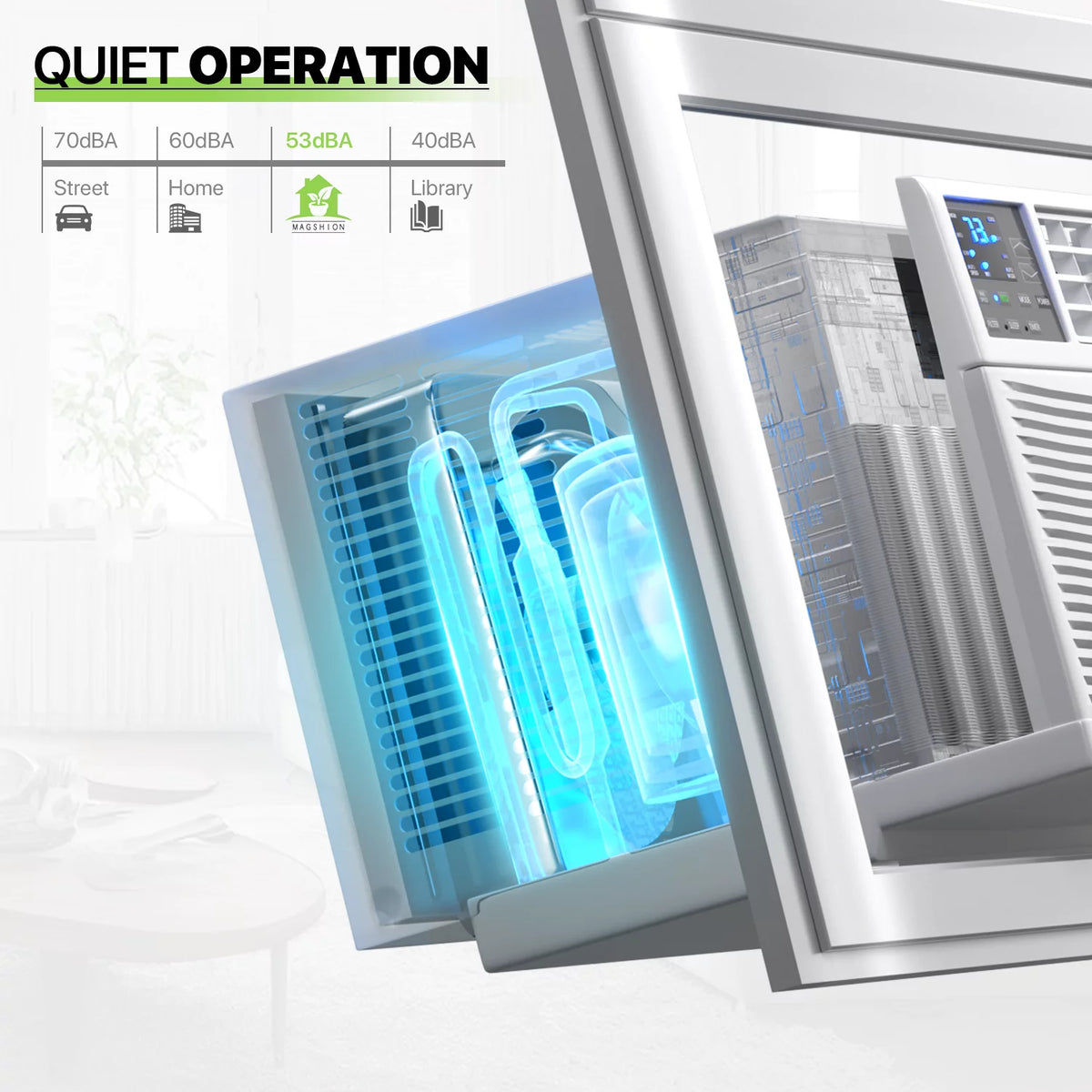 8,000 BTU Smart WIFI Window Air Conditioner White V857828