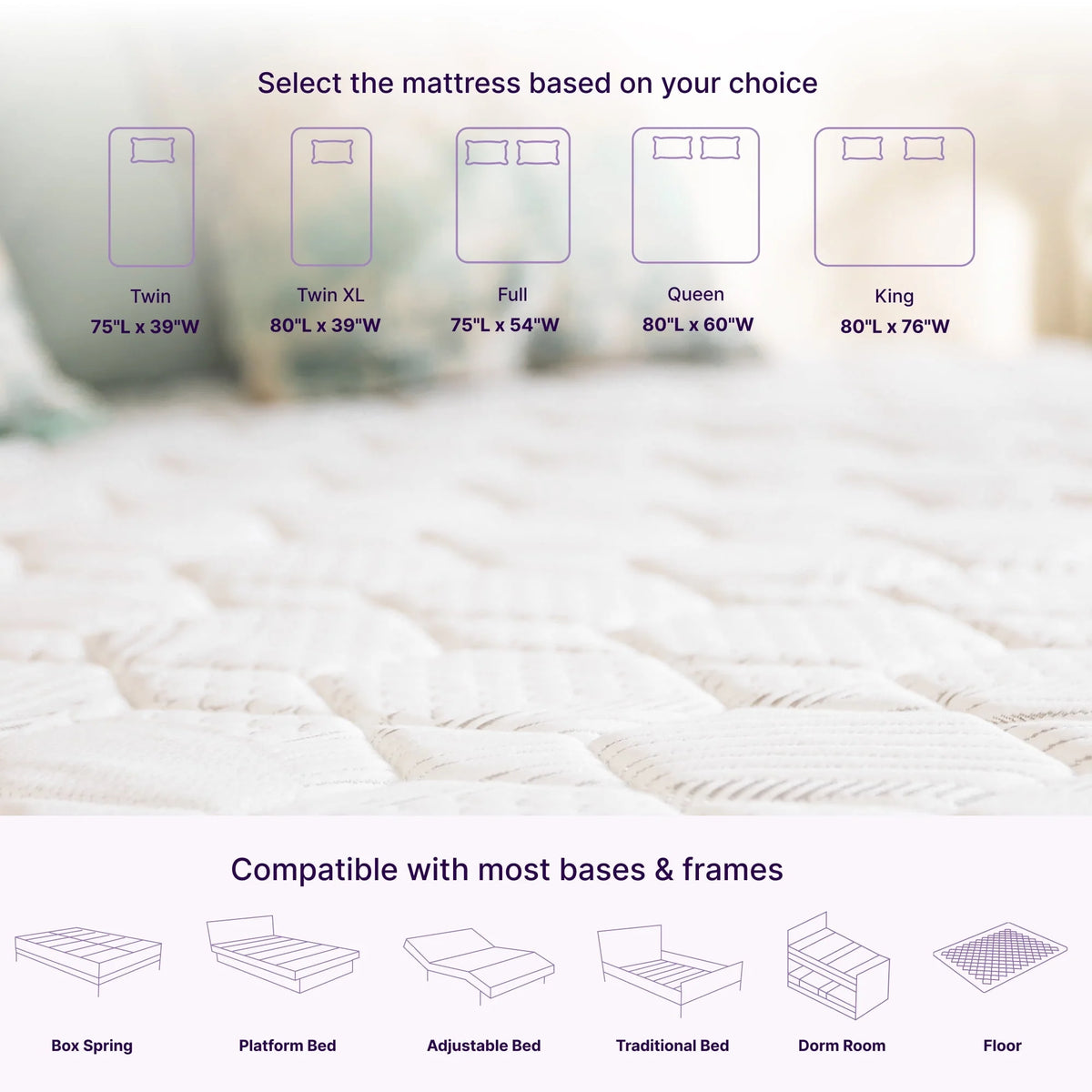 Queen Size Hybrid Memory Foam Pocket Spring Mattress N5656