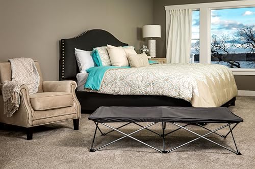 Portable Toddler Bed Gray 54x28x12 Inch R598925