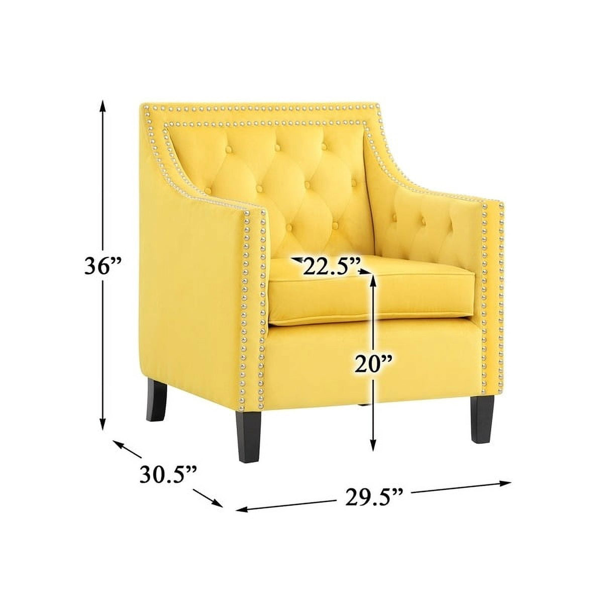 Yellow Velvet Accent Chair R533939