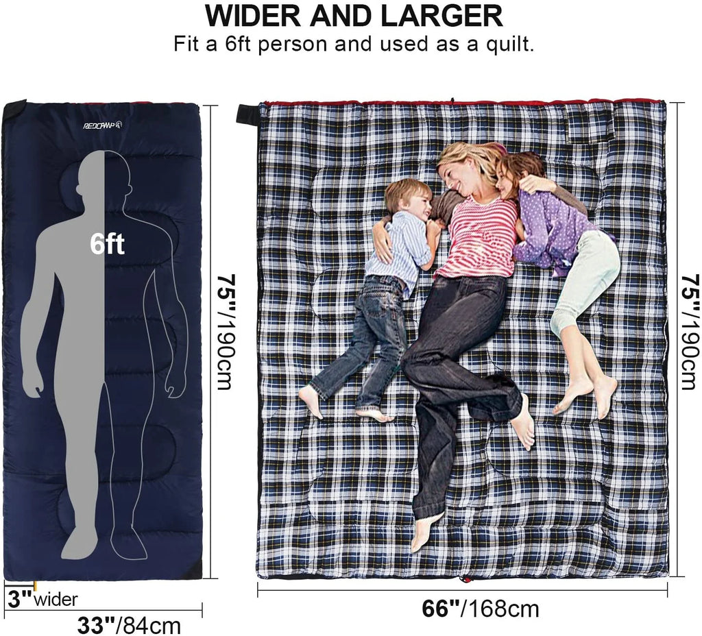 Cotton Flannel Envelope Sleeping Bag Y237