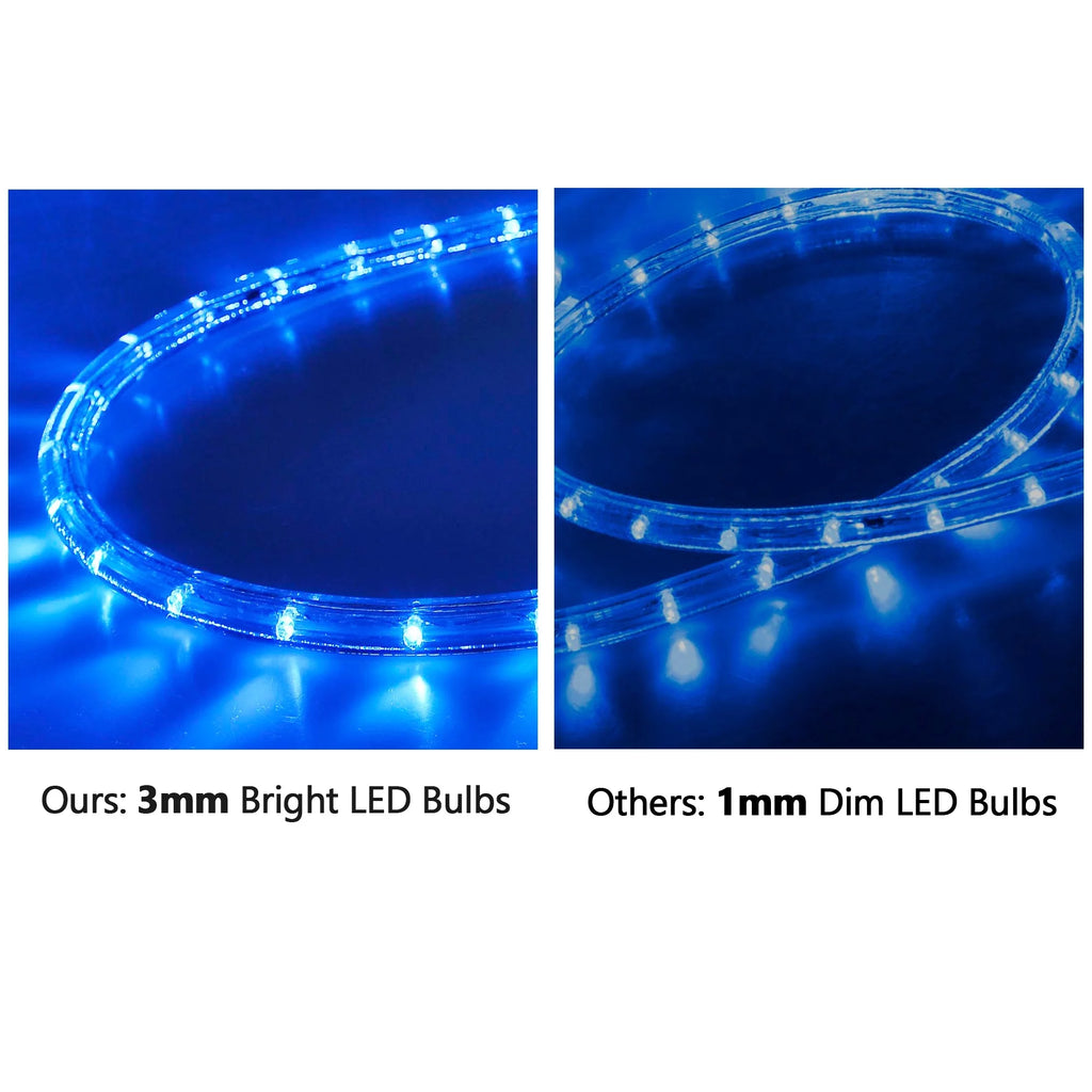 150Ft Blue Waterproof Rope Light F2062
