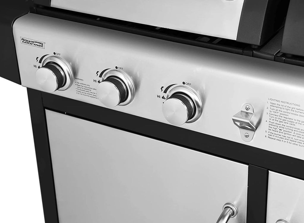3-Burner Dual Fuel Gas and Charcoal Grill Combo with Cover R50846