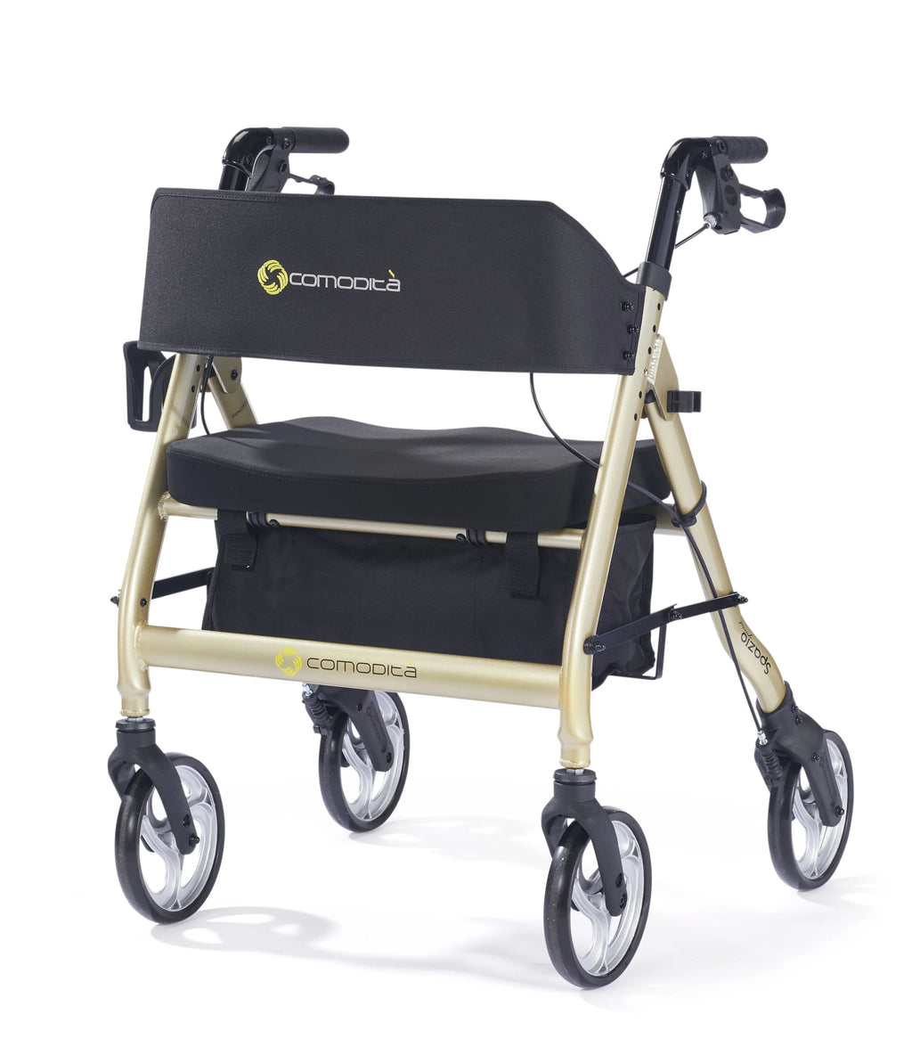 Extra Wide Heavy-Duty Rollator Walker with 20 Wide Nylon Seat 440 lb Weight Capacity H18394