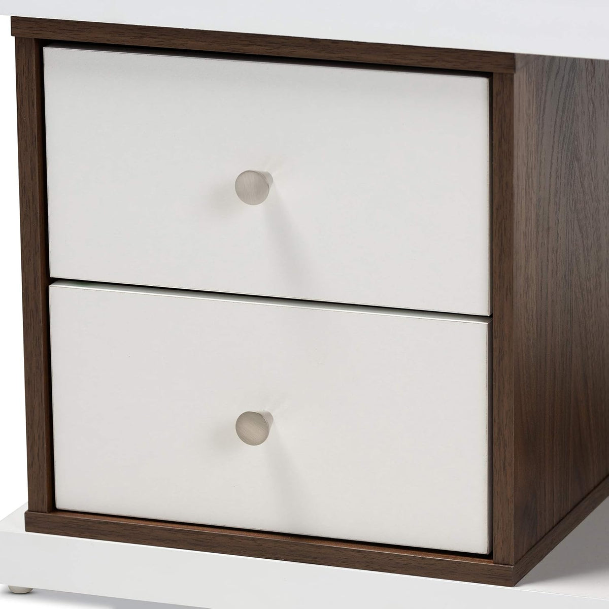 White/Walnut Bookcases M3119