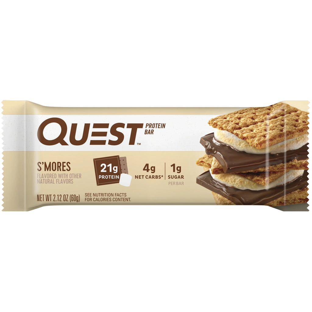 (3 pack) Quest Protein Bar, Smores, 20g Protein, Gluten Free, 4 Ct C5700