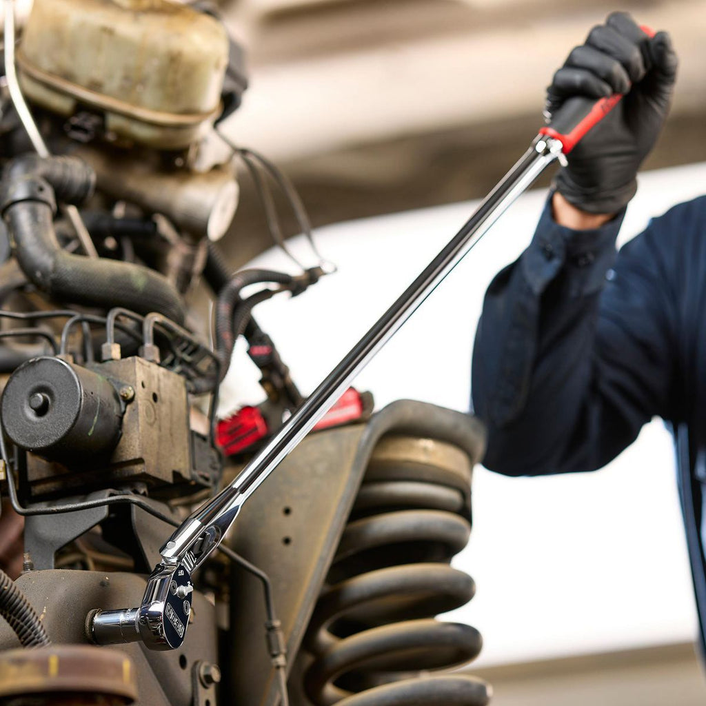 1/2 in. Drive 26 in. Long Locking Flex Ratchet with Comfort Grip C77032