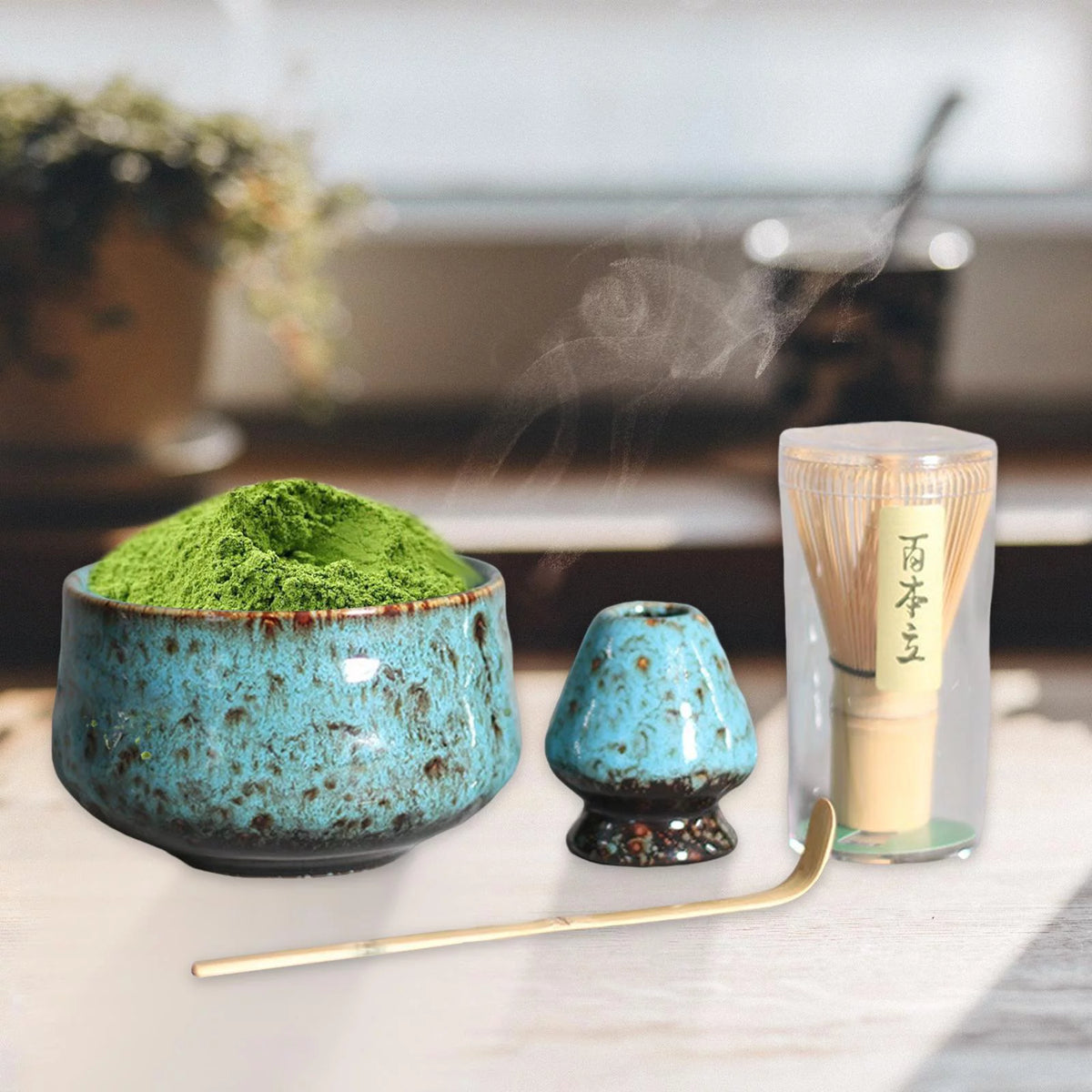 4 Pieces Ceramics Matcha Set W5421