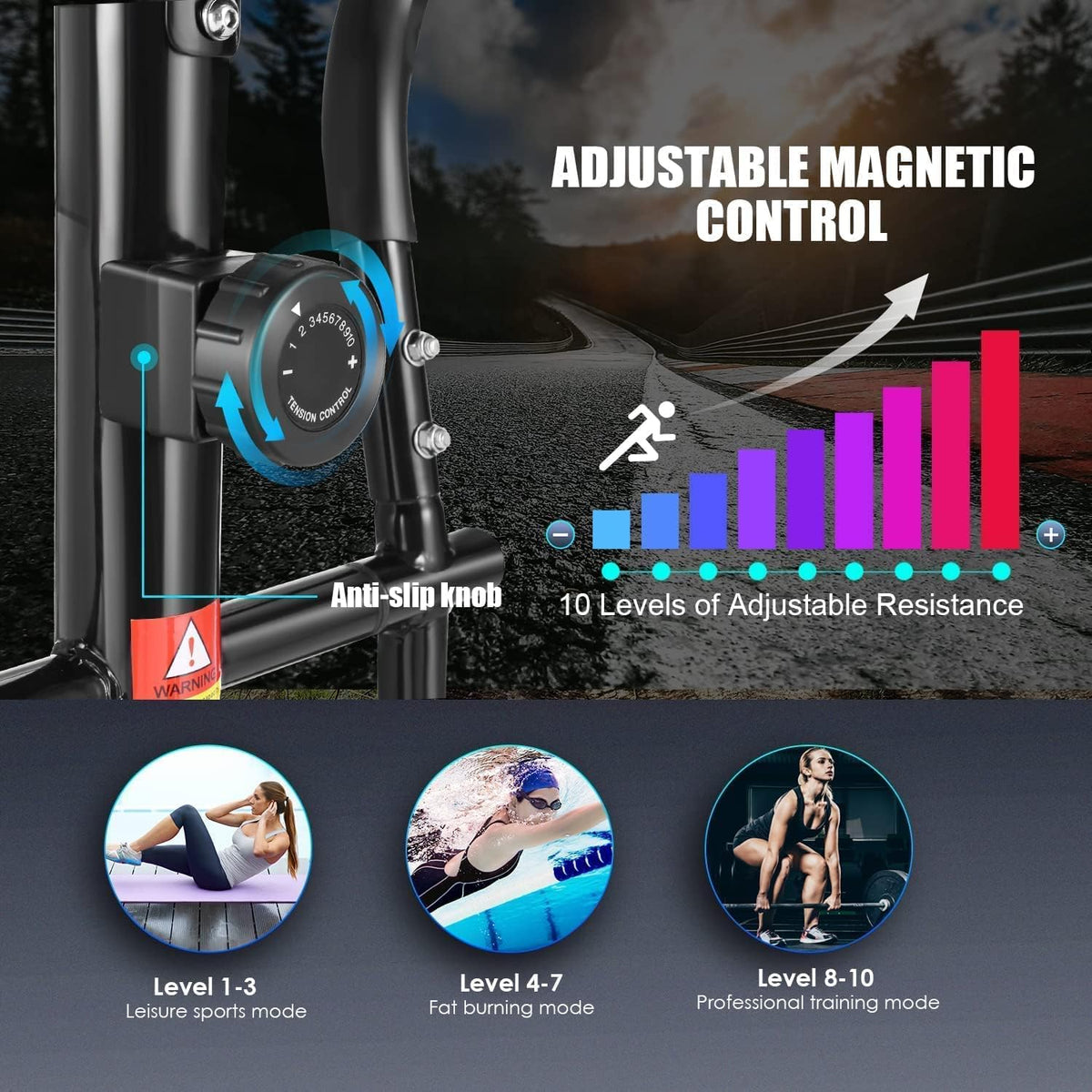 Elliptical Machine with Magnetic Resistance and 390 lbs Weight Capacity A523776