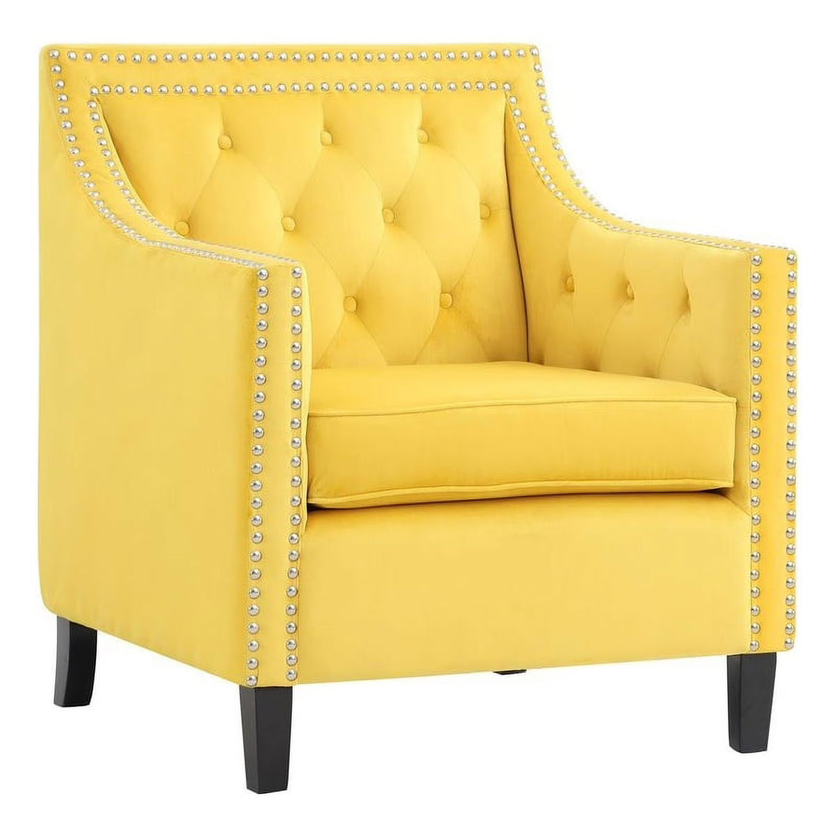 Yellow Velvet Accent Chair R533939
