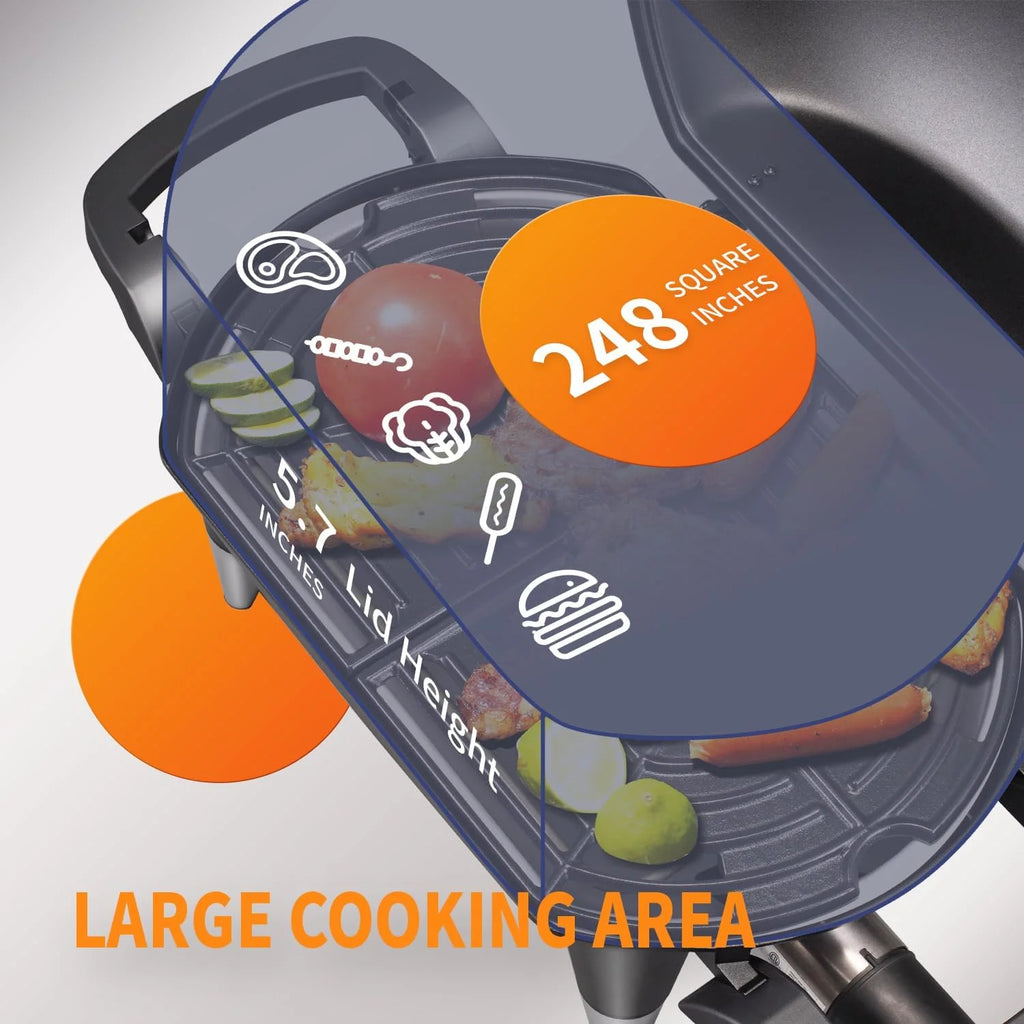 1500W Electric Barbecue Grill with Built-In Thermometer Z81009