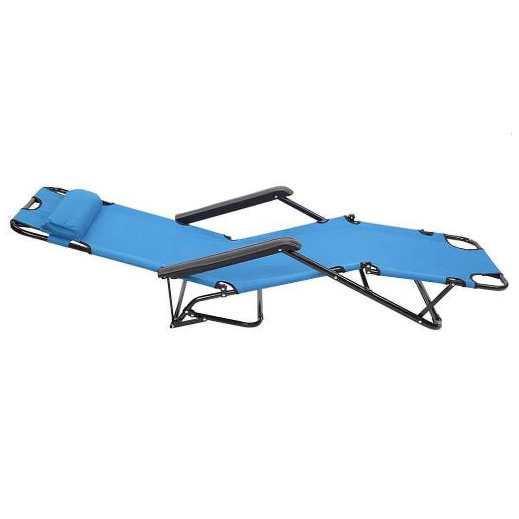 Blue Portable Folding Reclining Chair X388639