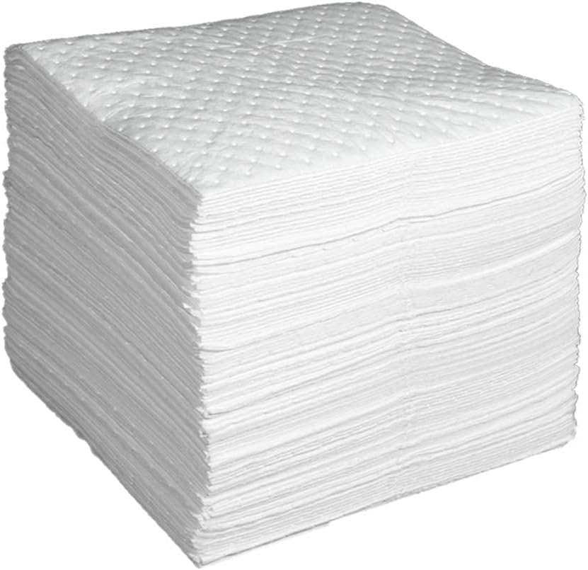 200 Oil Absorbent Pads 15" x 18" White H428