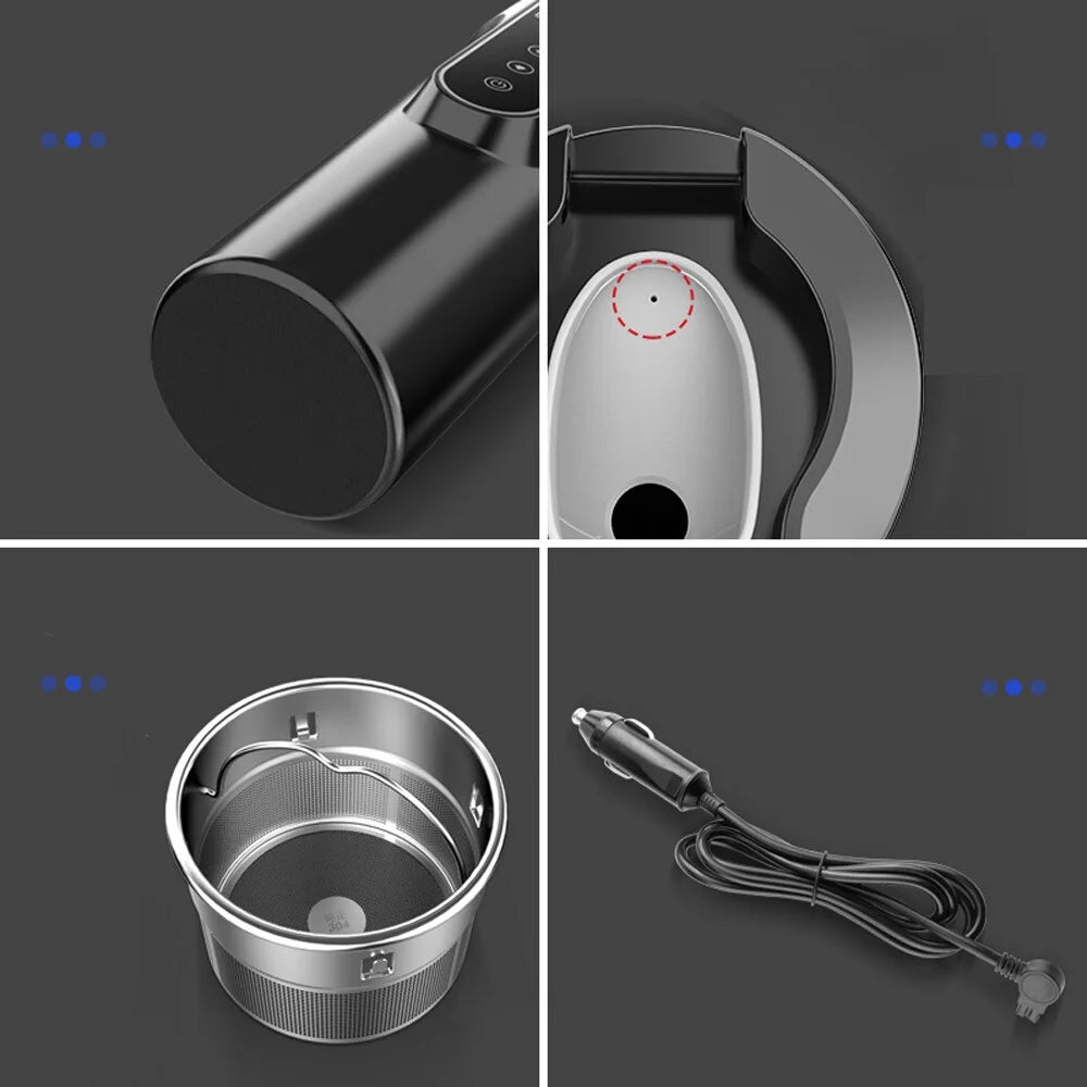 12V 24V Heated Water Cup Electric Kettle LCD Display L150