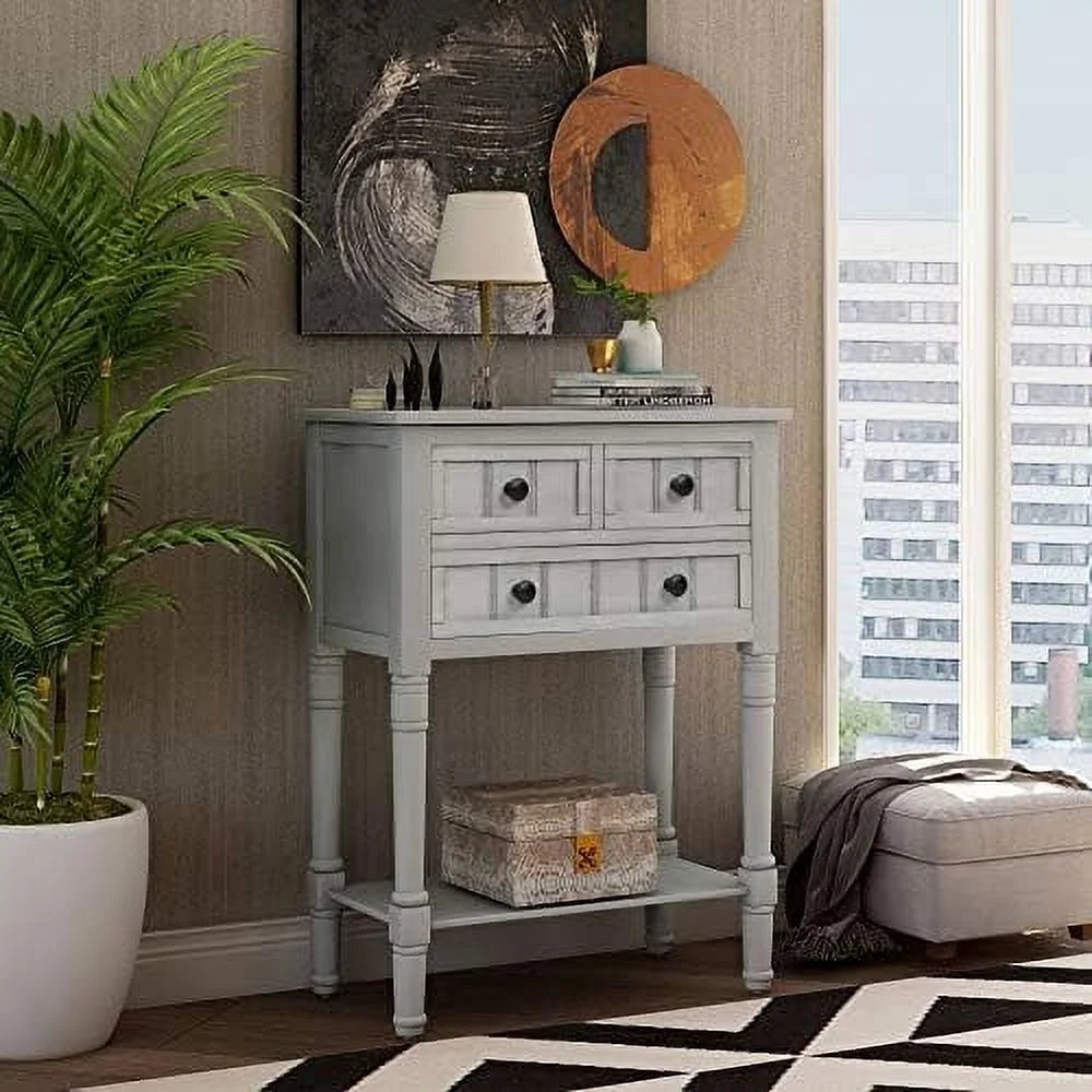 Narrow Console Table with Three Drawers W637435