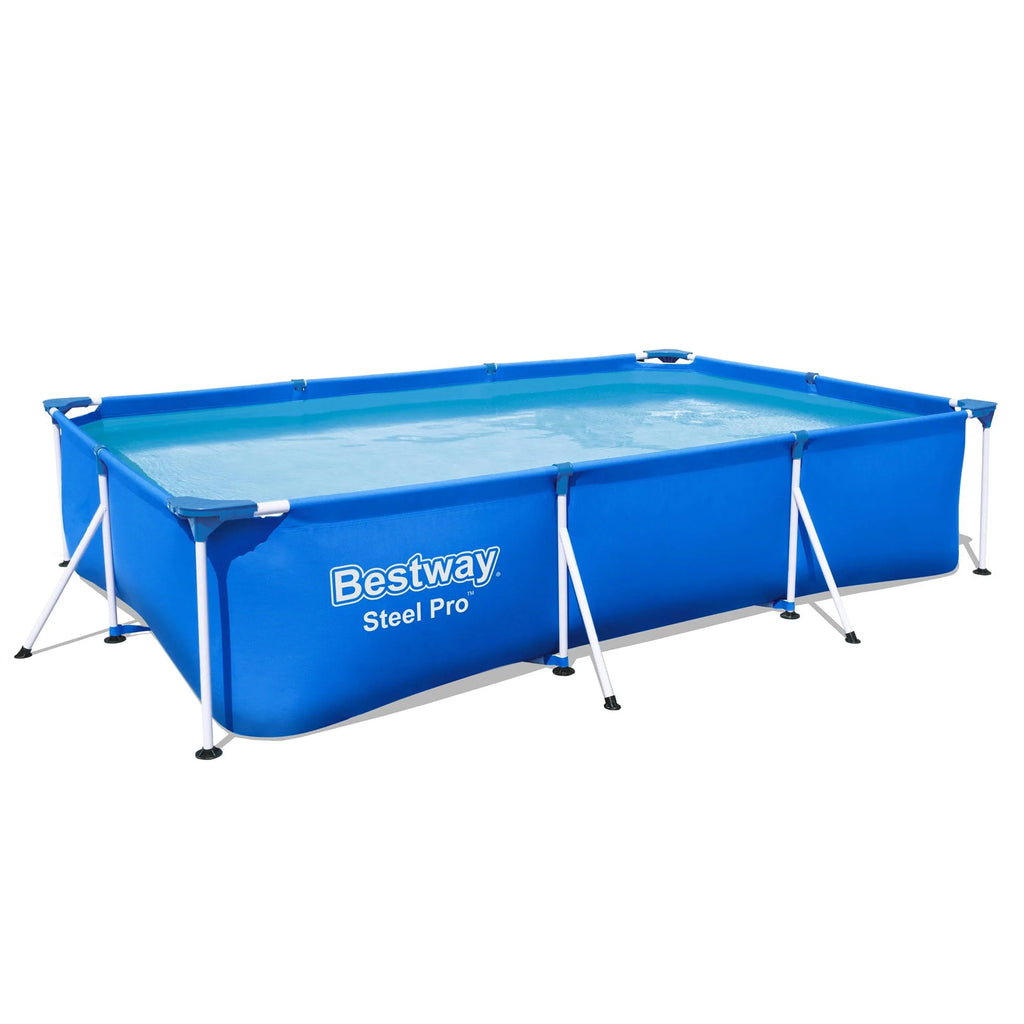 Steel Pro 9.8'x6.6'x26 Rectangular Above Ground Swimming Pool Set O1561