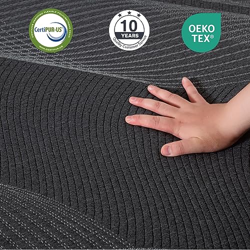 10 Inch Charcoal Gel Memory Foam Queen Mattress W67190