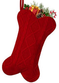 18 Inch Knitted Dog Christmas Stocking H31393