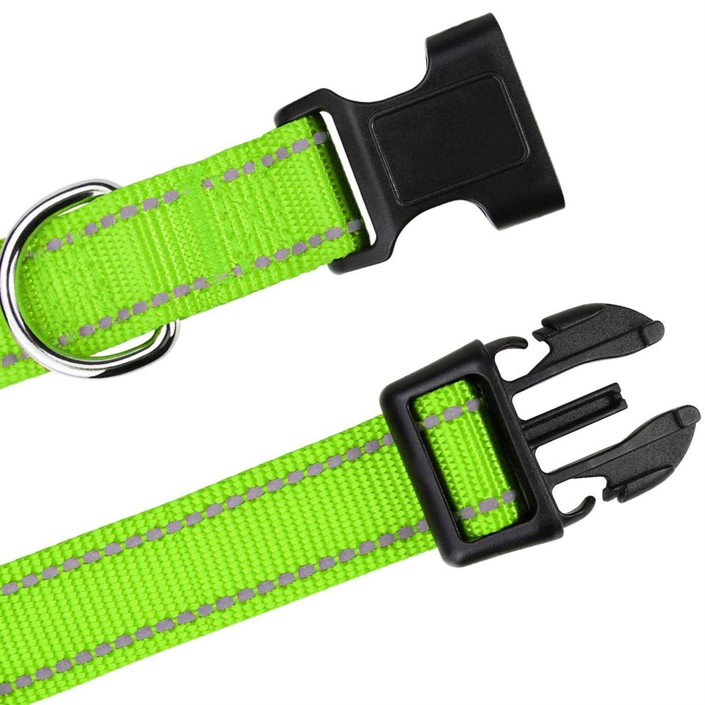 Reflective Nylon Adjustable Dog Collar with Quick Release Buckle Y84872