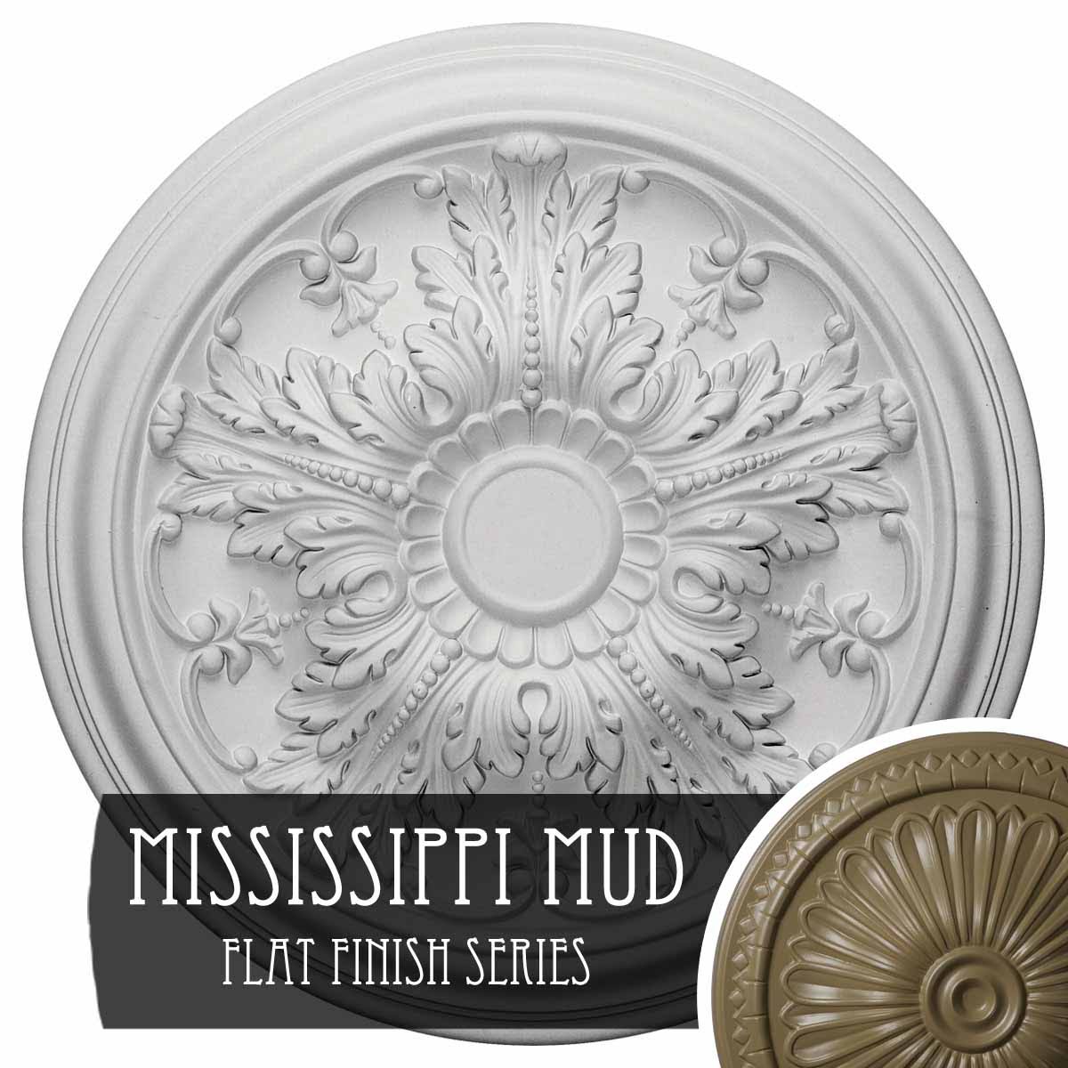 20x22OD x 1 1/2x22P Ceiling Medallion Mississippi Mud Finished A57175