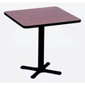 Walnut Square Cafe Top (24 in. Square/Red) L2101