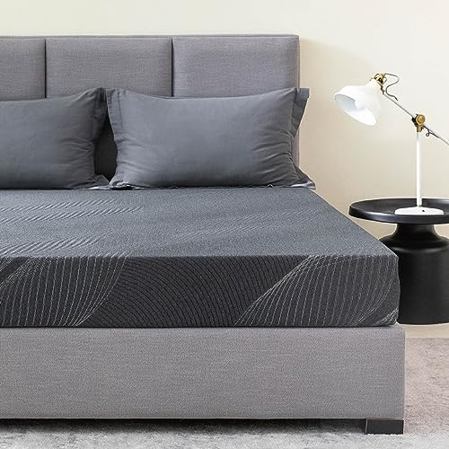 10 Inch Charcoal Gel Memory Foam Queen Mattress W67190