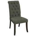 Gray Fabric Side Chair Set of 2 N614