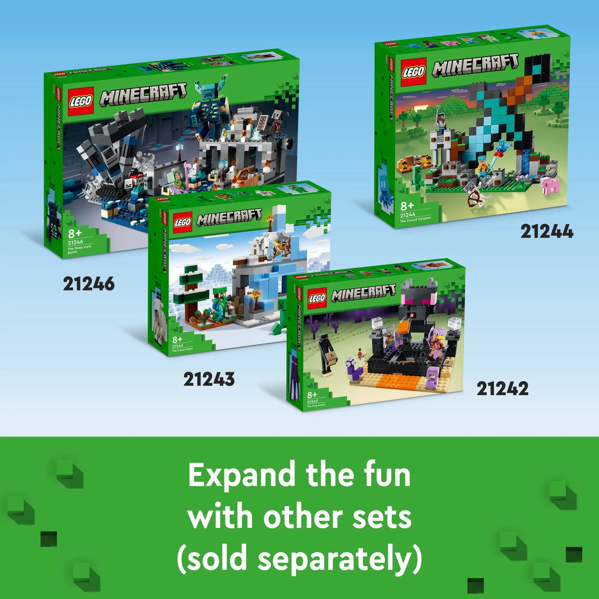 Minecraft Building Toys with Creeper Warrior Pig and Skeleton Figures Y18878