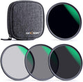 82mm Fixed ND Lens Filter Kit, Neutral Density ND4 ND8 ND64 ND1000 Filter Set with 4-Filter Pouch O344892