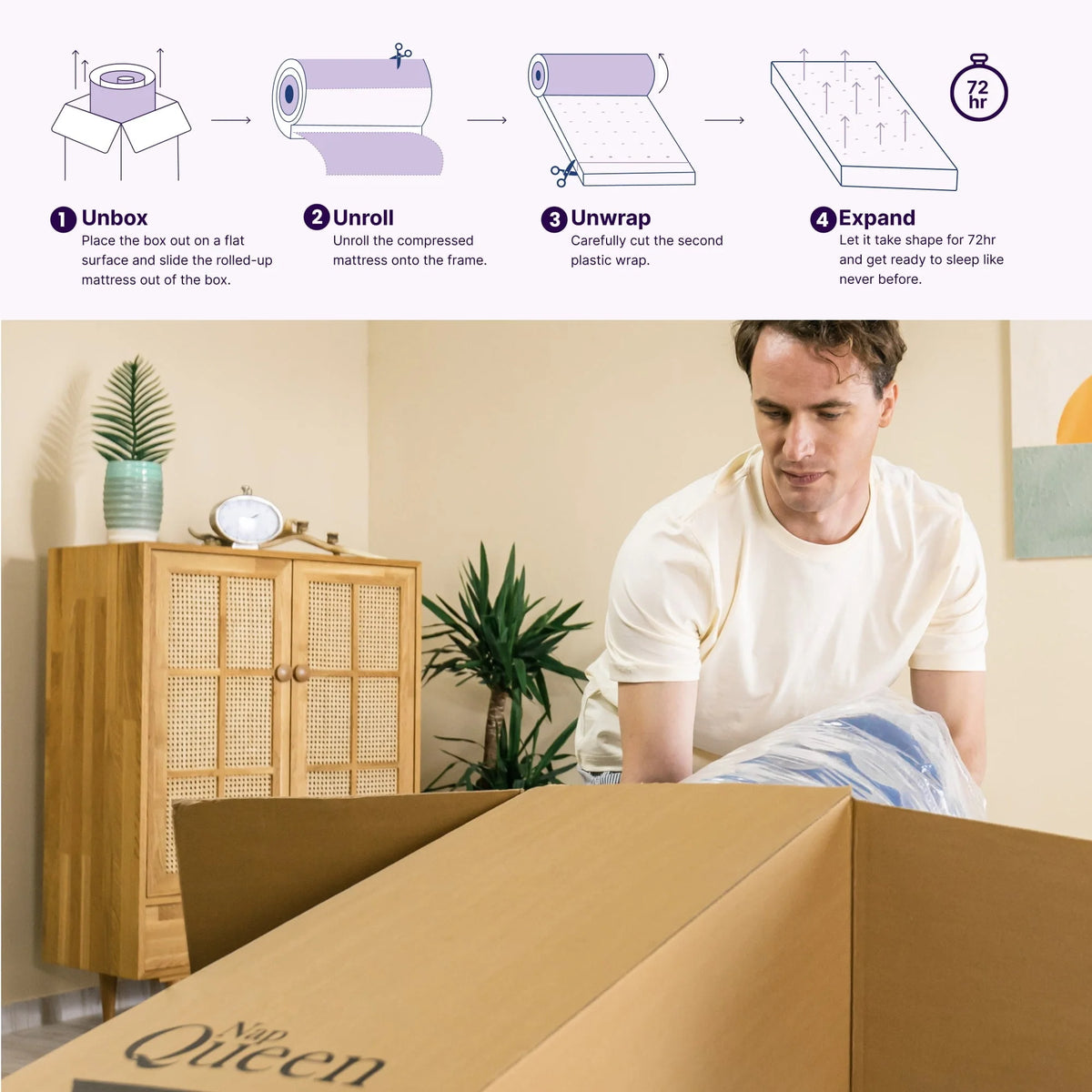Queen Size Hybrid Memory Foam Pocket Spring Mattress N5656